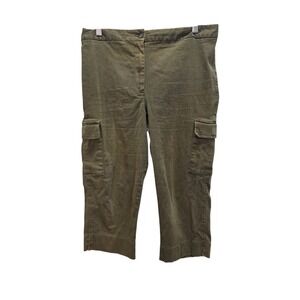 Oxford & Fulham Women's Size 13 Olive Green Cargo Capris - Made in USA